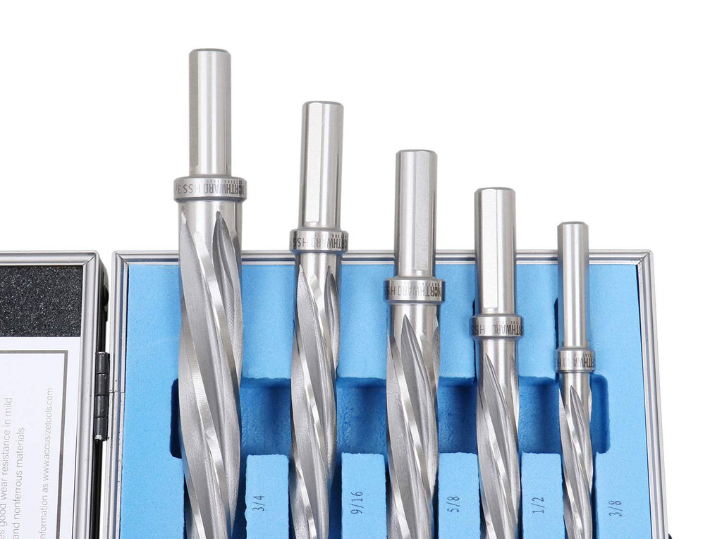 5 Pc H.S.S. Spiral Flute Car Reamer Set D1388