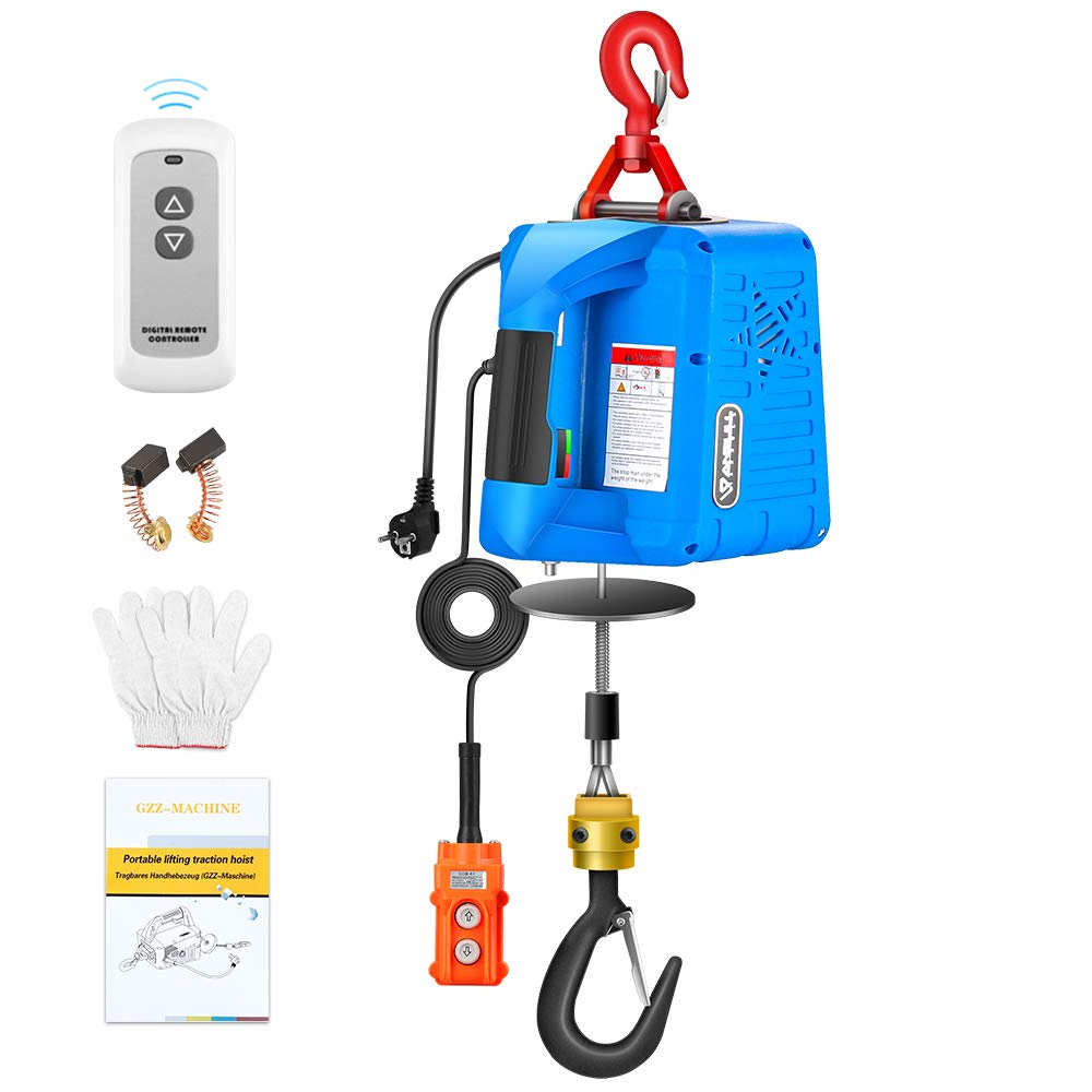 1100LBS 1500W 110V Electric Hoist Winch with 25ft Lifting Height T703375
