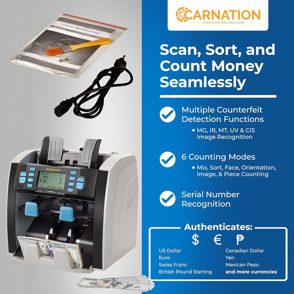 Bank Grade Currency Counter and Sorter E6568