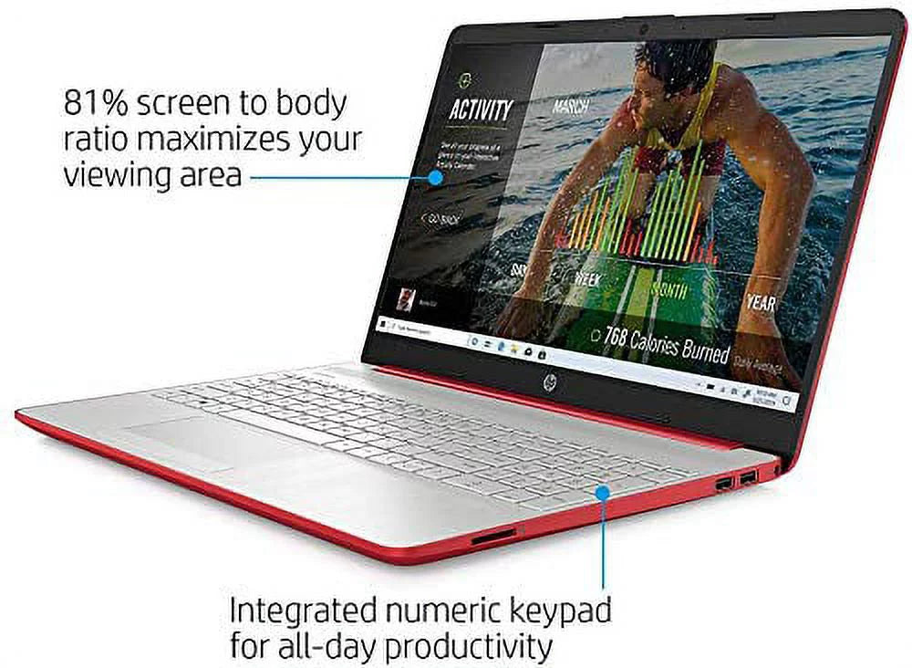 15.6" HD Laptop Intel Pentium Gold 16GB DDR4 256GB SSD Windows 11 Scarlet Red T1556