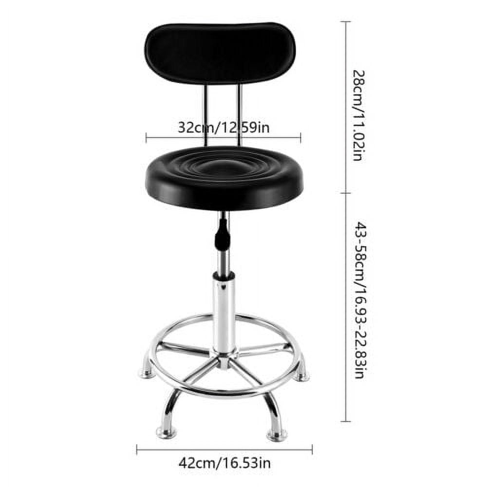 Hydraulic Height-Adjustable Leather Garage Stool W214863