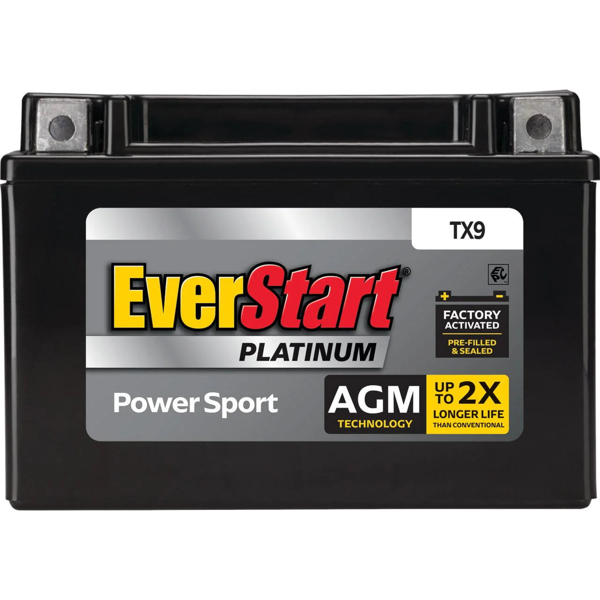 AGM Power Sport Battery Group Size TX9 12 Volt 120 CCA E904606