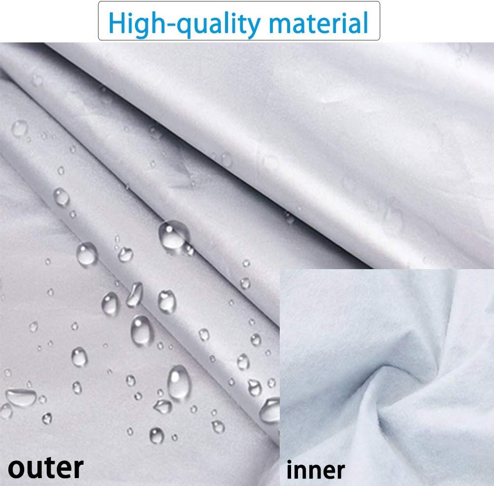 Half Car Cover with Cotton Waterproof Dustproof UV Resistant Snowproof Universal Fit Sedan Length 176'' to 194'' Z513