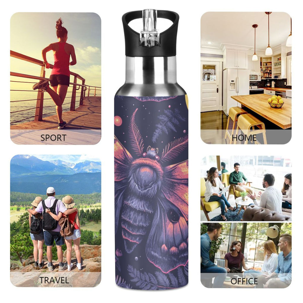 Insulated Stainless Steel Water Bottle with Straw Lid, 20 oz W1366