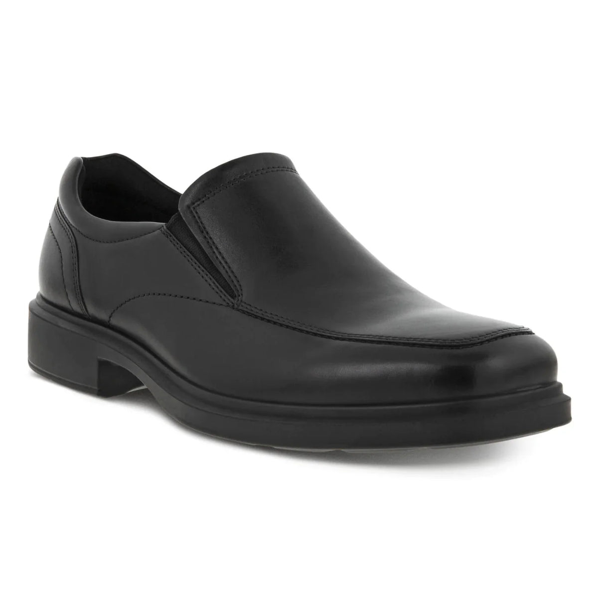 Black Leather Slip-on K519