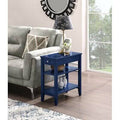 Cobalt Blue End Table with Storage W9147