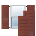 15 in. x 33 in. Exterior Real Wood Western Red Cedar Open Louvered Shutters Pair D74244