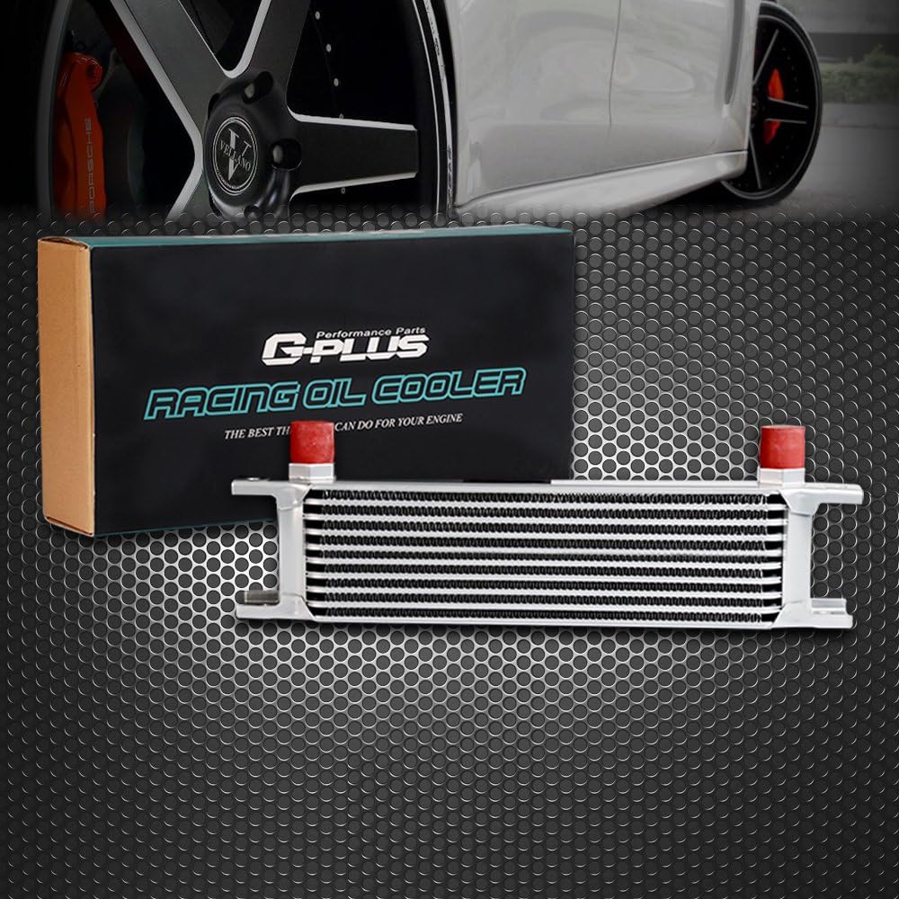 13 Row Aluminum Engine Transmission Oil Cooler Black Pack of 2 D6658