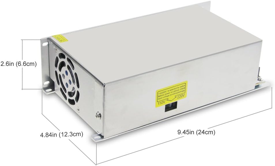12V 40A 480W Switch Mode Power Supply LED Driver AC 110V / 220V to DC 12 Volt Converter Pack of 2 K902610