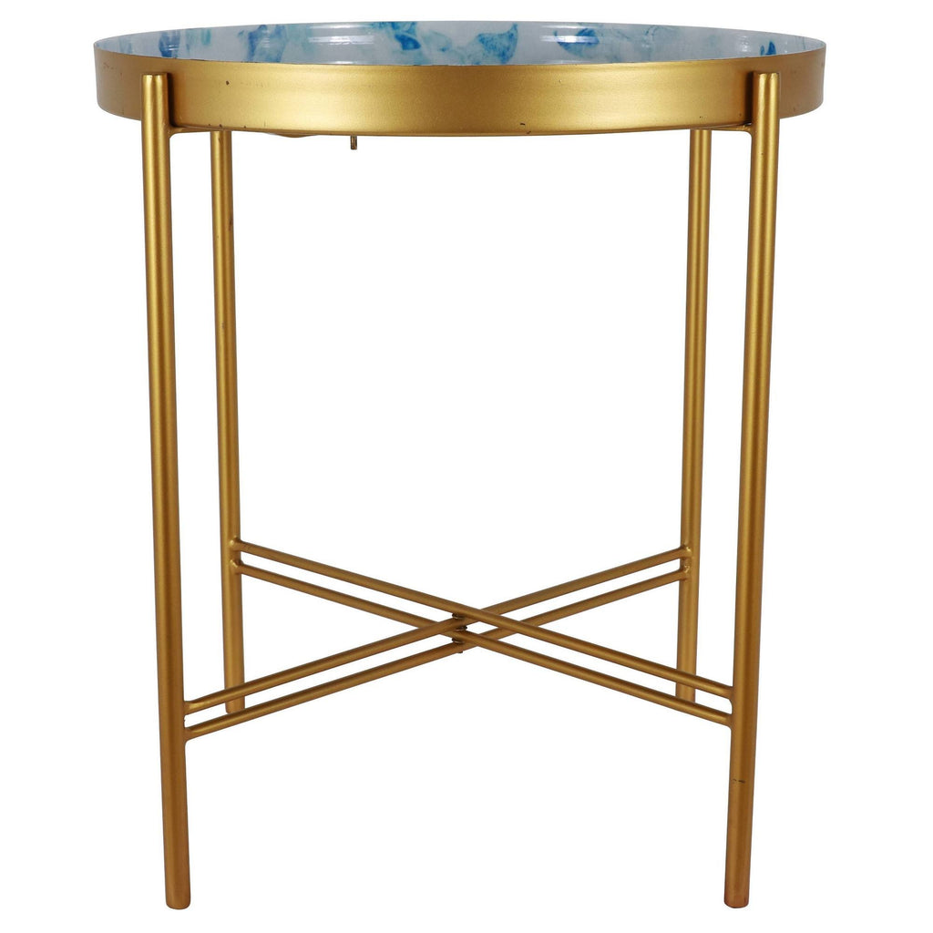 Gold Folding Accent Table Y213622