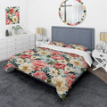 Pink Floral Bedding Set with 1 Sham F7064