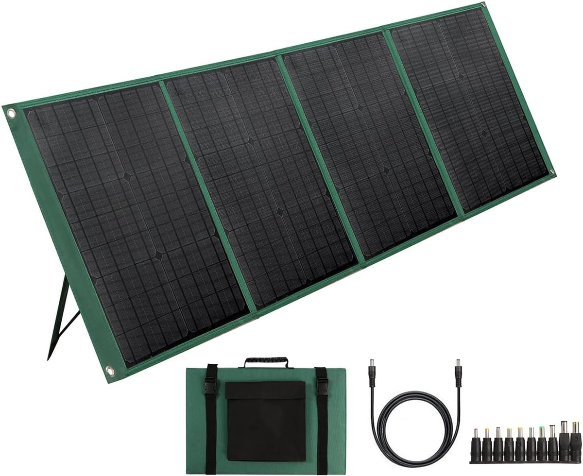 100W Foldable Solar Charger with 4 Outputs M7776