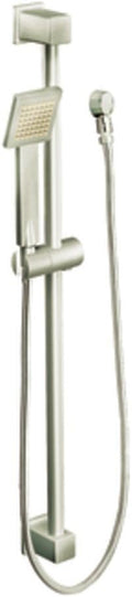Chrome Handheld Shower with 30-Inch Slide Bar and 69-Inch Metal Hose O31633