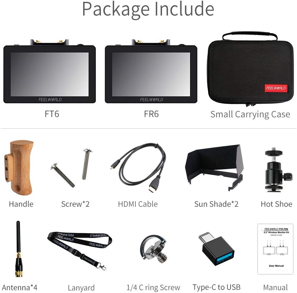 5.5 Inch Wireless Video Transmission Field Monitor with Built in Transmitter and Receiver A884
