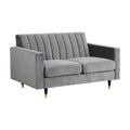 Gray Velvet Loveseat W60274
