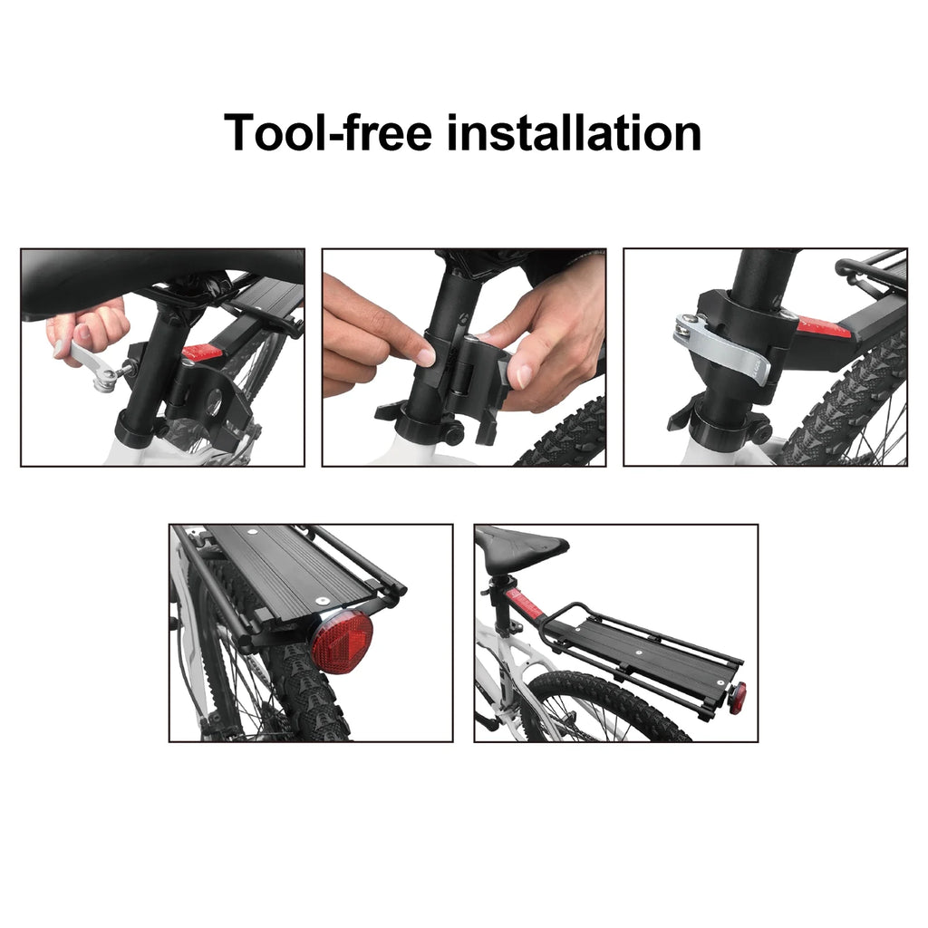 Aluminium Alloy Rear Bike Cargo Rack with Reflector P6993