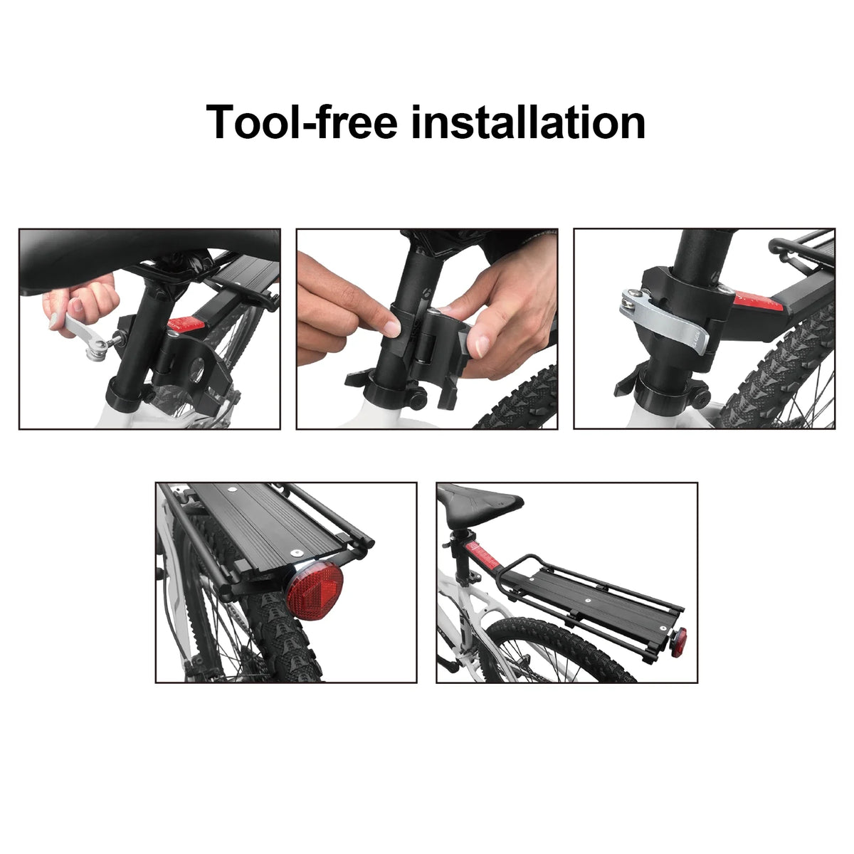 Aluminium Alloy Rear Bike Cargo Rack with Reflector P6993