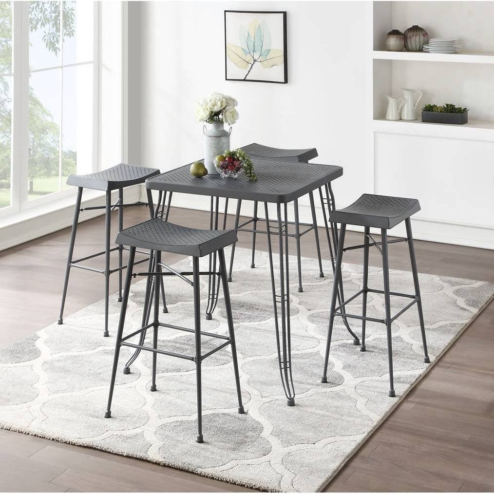 5 Piece Gray Pub Set N1686