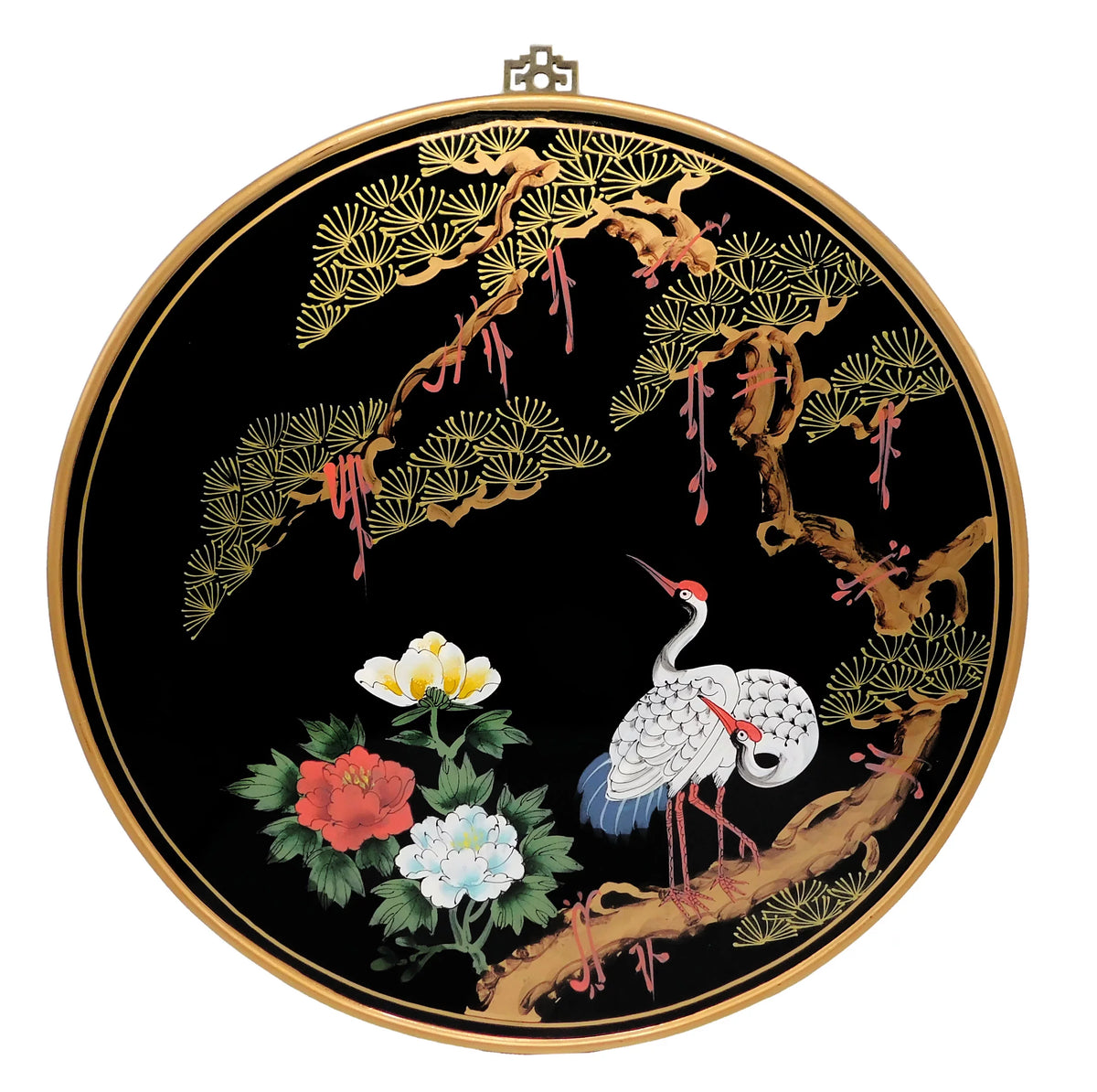 Hand Painted Round Wall Panel A9037