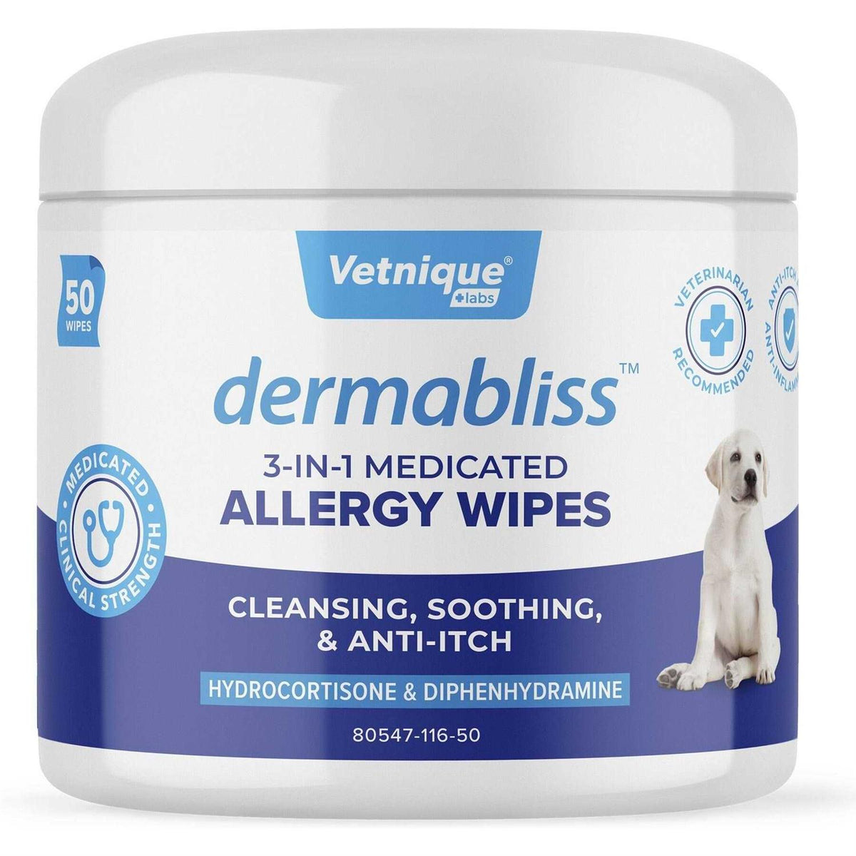 Medicated Hydrocortisone Cat & Dog Wipes Z229