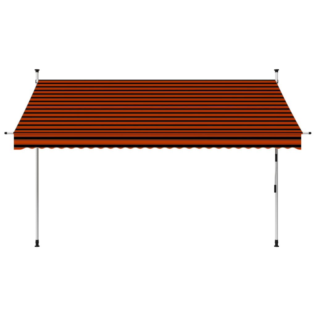 Orange and Brown Retractable Awning Z34511