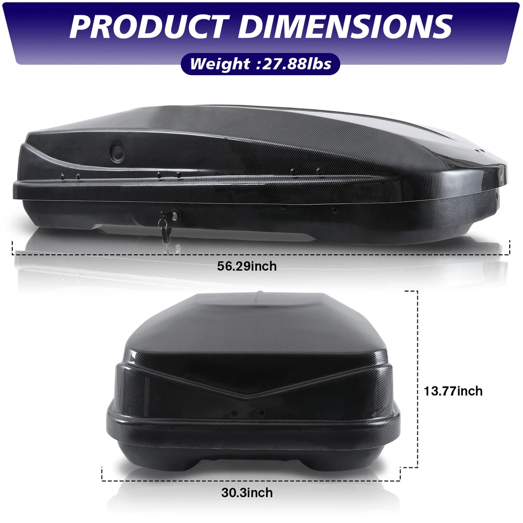 Carbon Fiber Rooftop Cargo Box Luggage Carrier B222