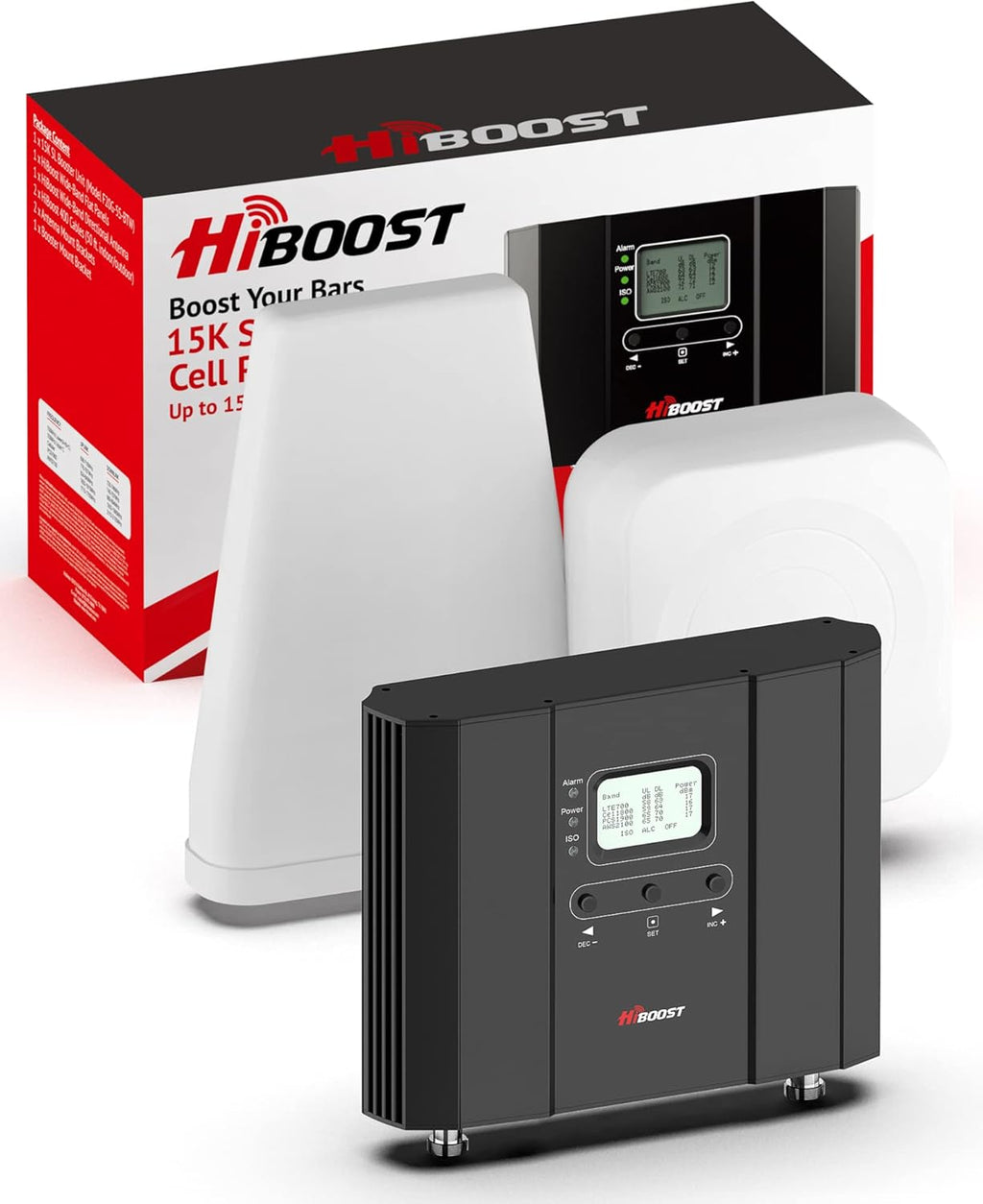 Cell Phone Signal Booster, 4,000 sq ft, 5G 4G LTE E900763
