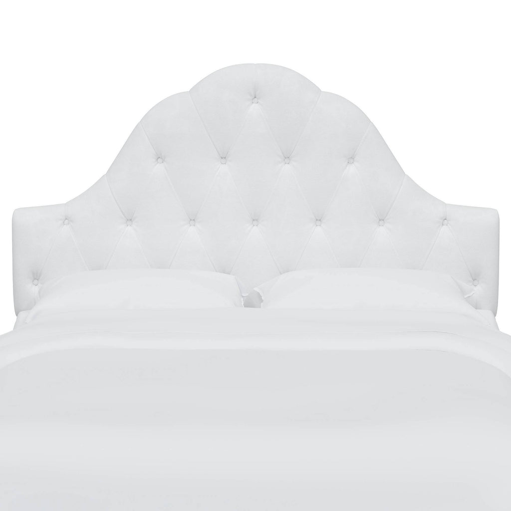 White Twin Kids' Tufted Headboard H325