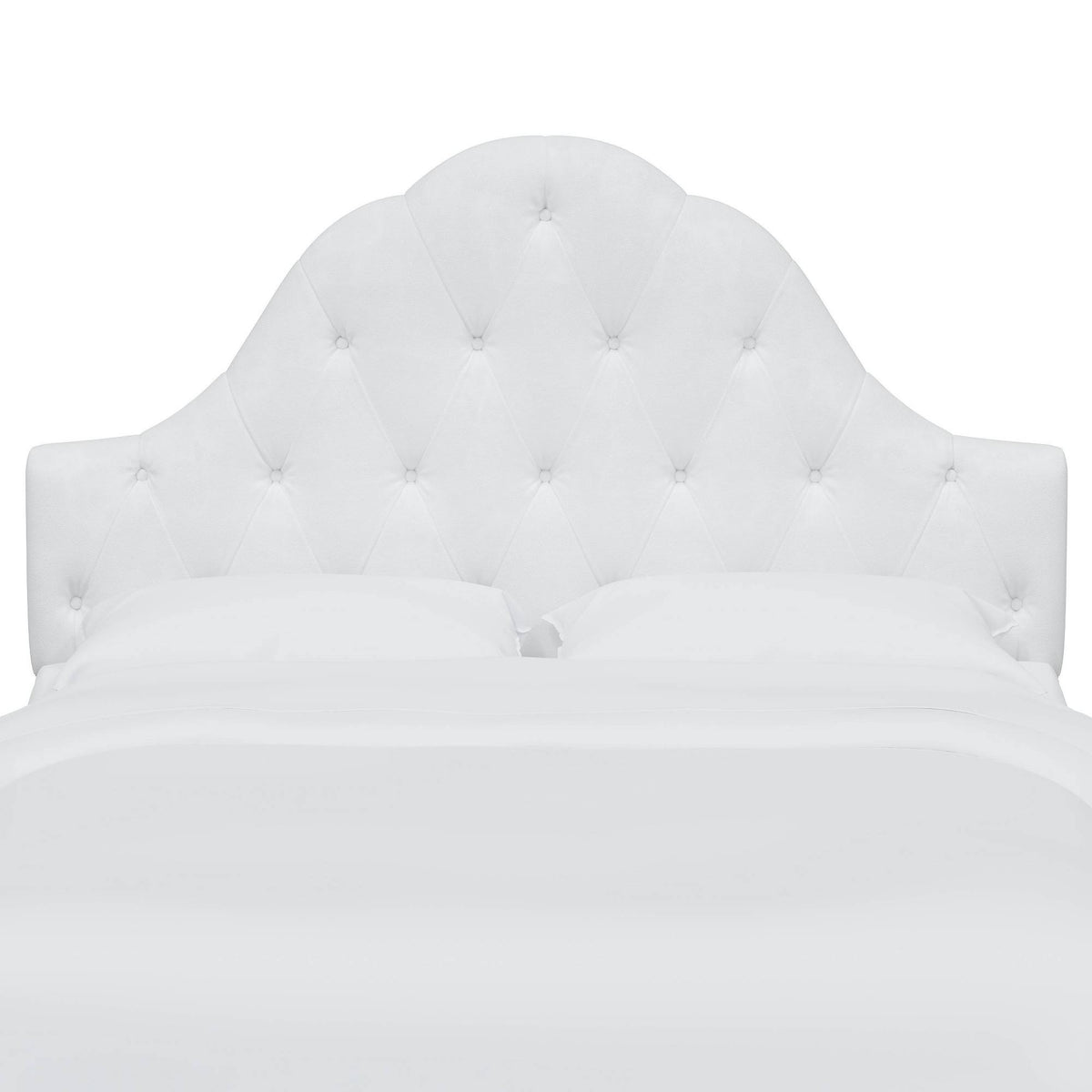 White Twin Kids' Tufted Headboard H325
