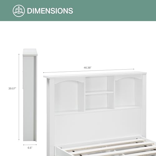 Twin Sized White Bookcase Headboard Y92890