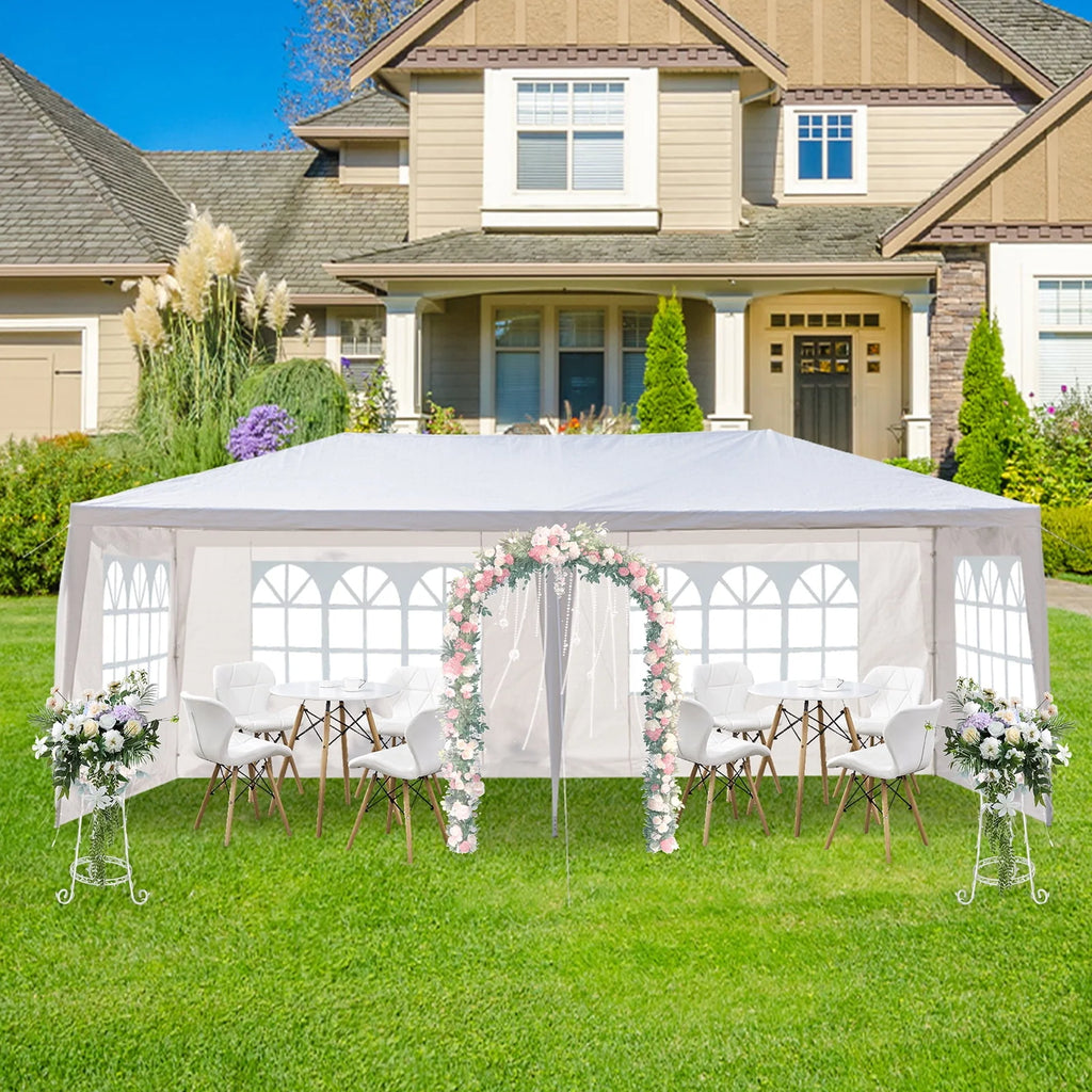 10'x 20' White Party Tent with Sides M5673