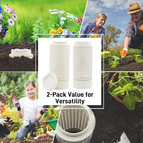 2-Pack White PVC Worm Compost Bin P938721