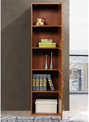 5 Shelf 5 Door Bookcase in Cherry Y6463