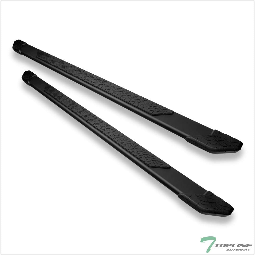 Matte Black Aluminum Side Step Rail Running Boards V2553