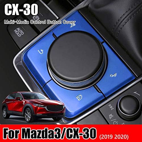 Aluminum Multi-Media Control Button Cover Decal Trim 4 pieces/set (blue) C481