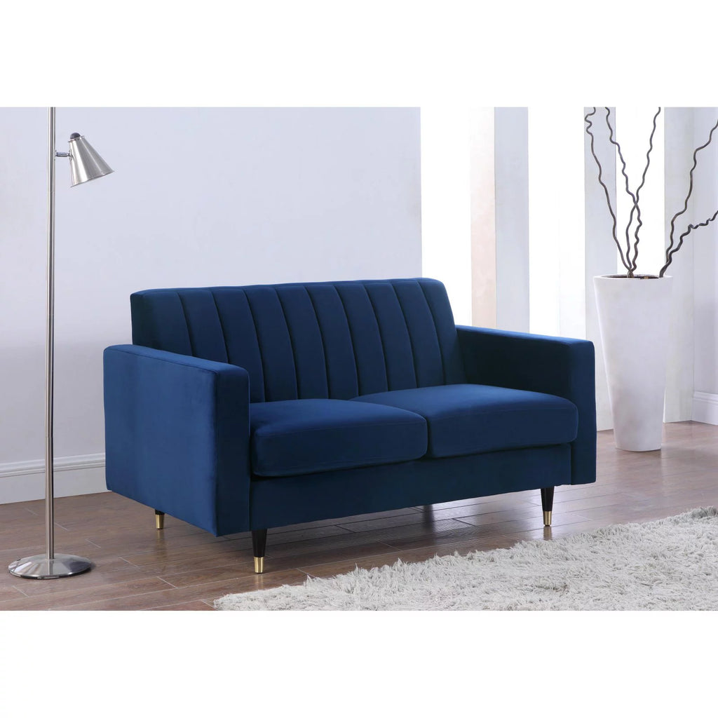 Gray Velvet Loveseat W60274