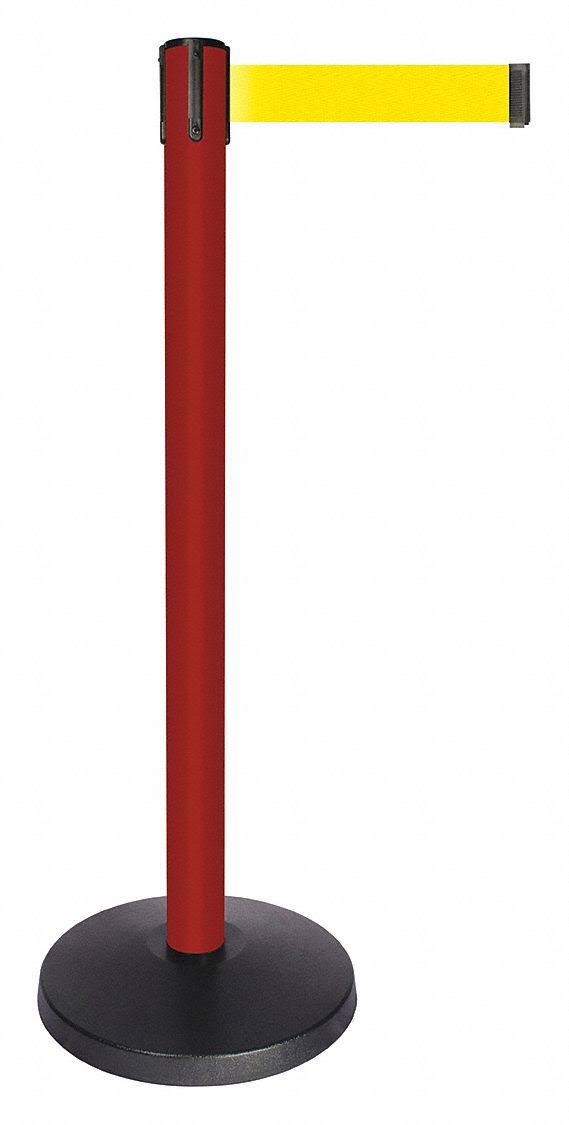 Red Post with Yellow Belt Barrier Post H547