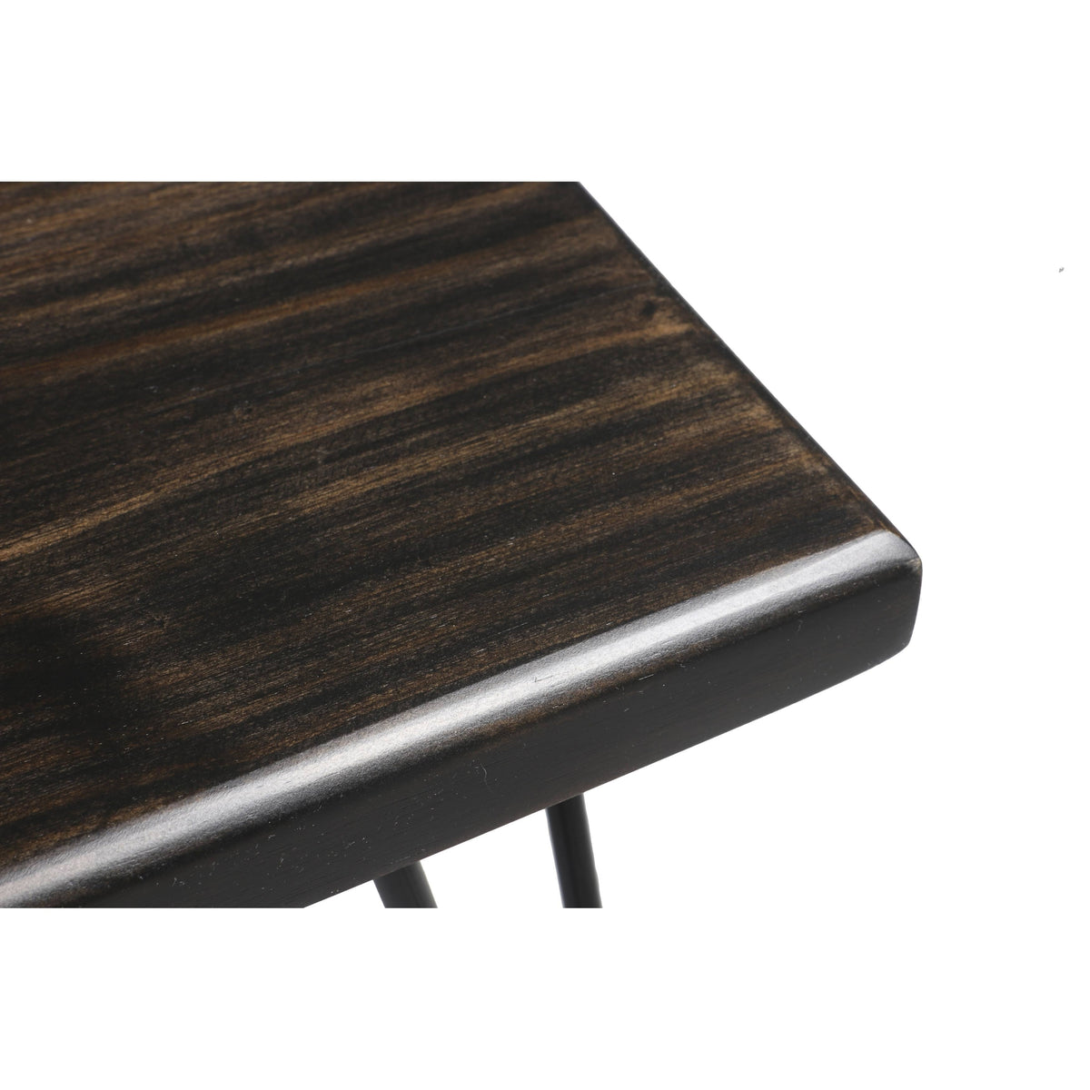 Rustic White Wood Bench I464