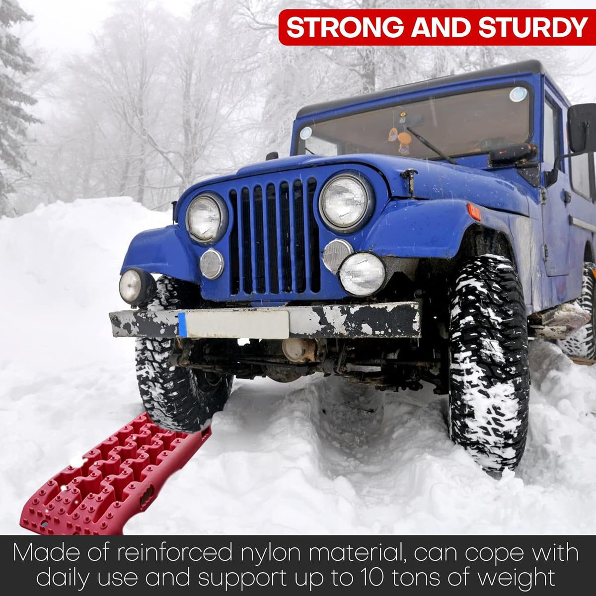 Recovery Traction Tracks 2 Piece Red Q768