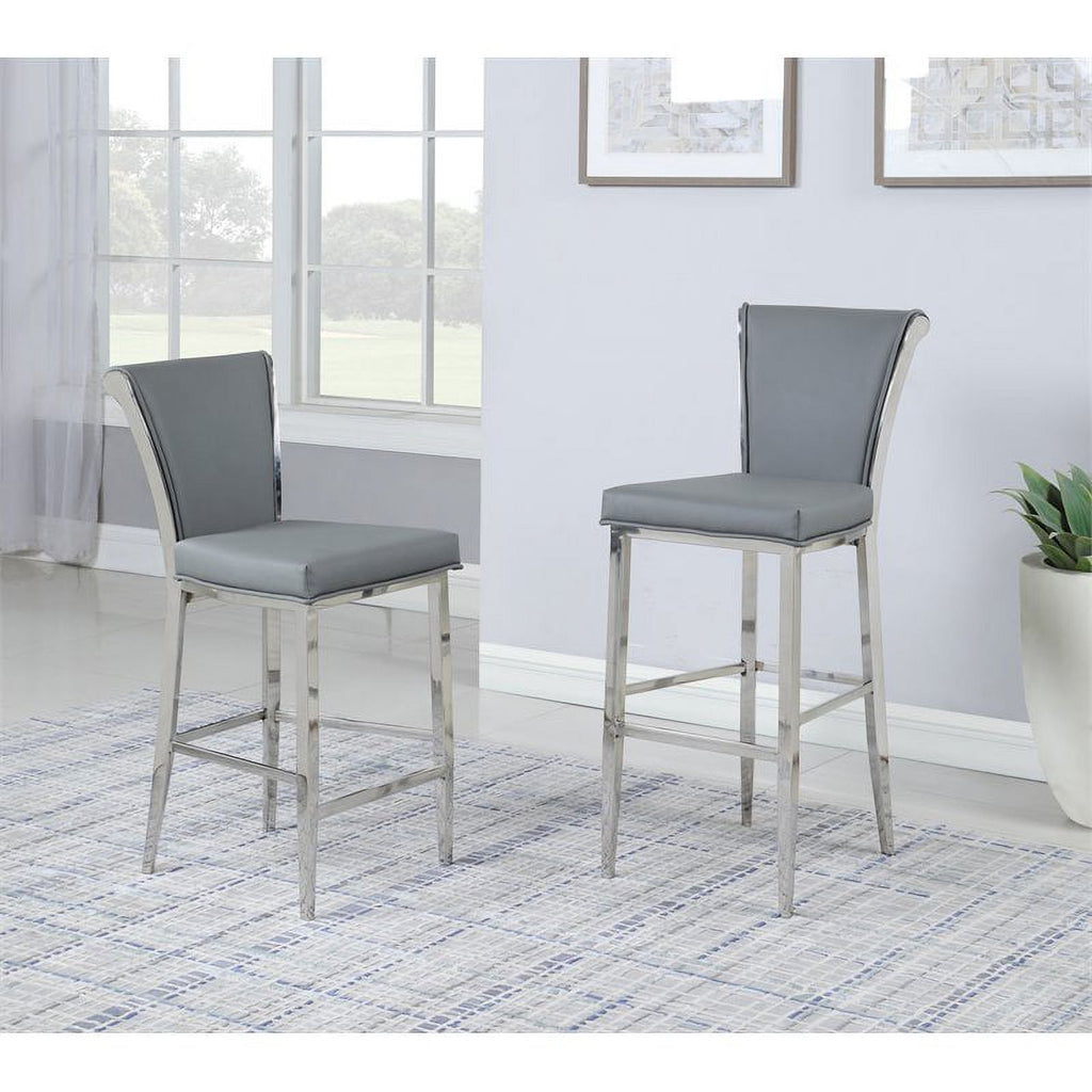 Gray Metal Counter Stool M79039