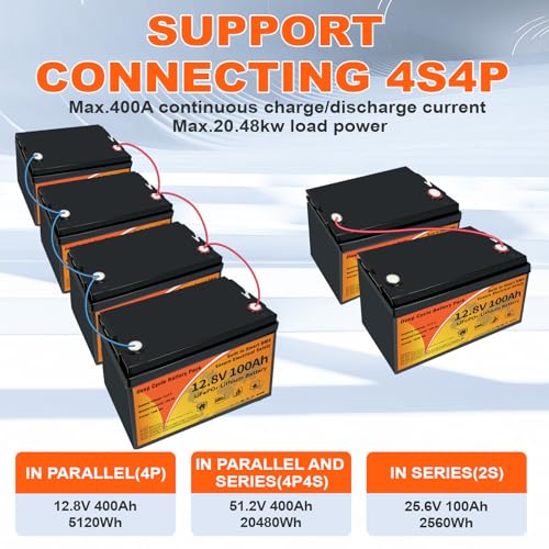 12V 100Ah LiFePO4 Lithium Battery B533534