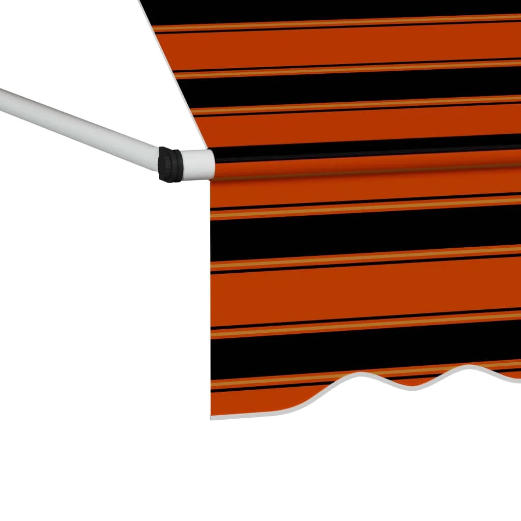 Orange and Brown Retractable Awning Z34511