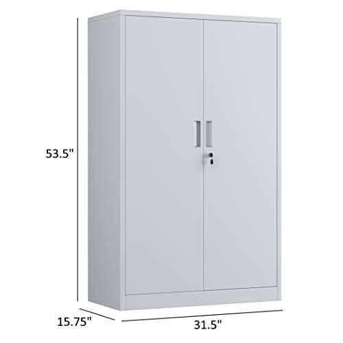 Black 3 Shelf Locking Metal Storage Cabinet J148158