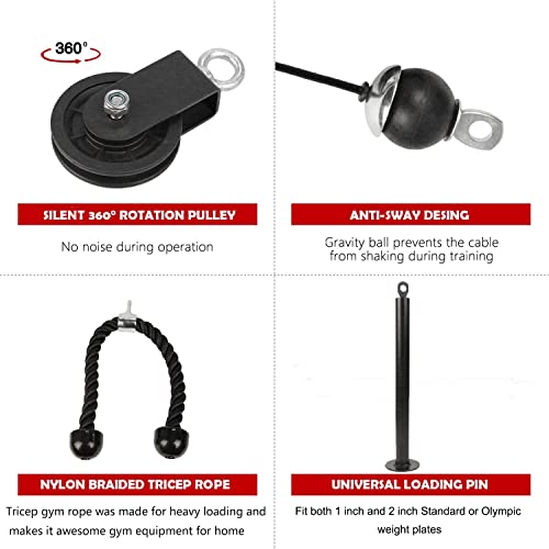 LAT Pull Down Cable Machine Pulley Attachment Home Gym Equipment K688