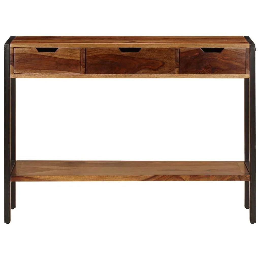 Solid Sheesham Wood Sideboard with 3 Drawers B4317