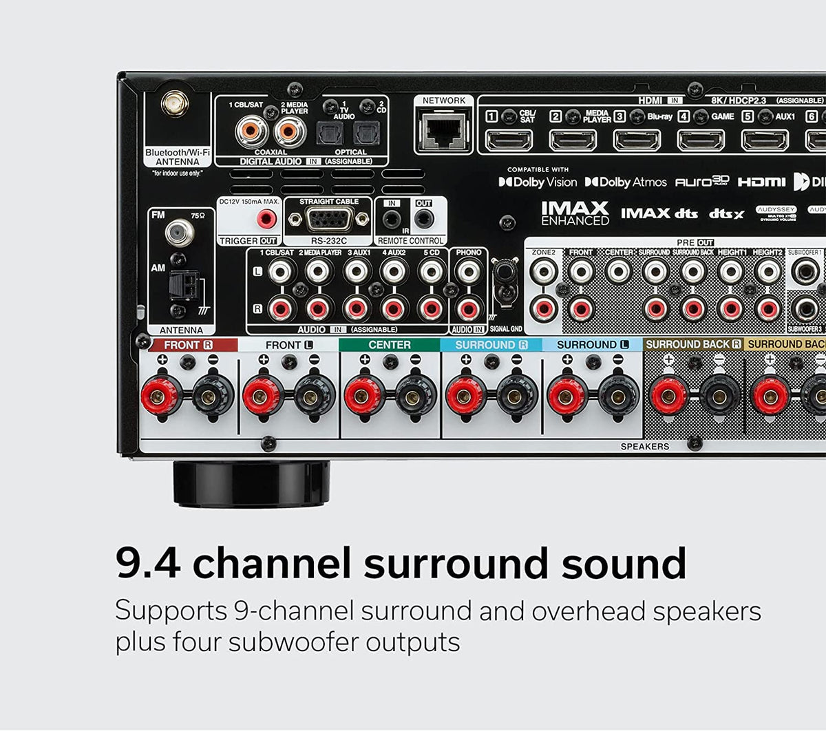 9.4 Channel 8K AV Receiver with Dolby Atmos Y57583