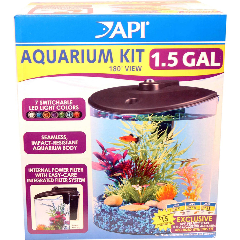 1.5-Gallon Fish Tank with LED Lighting and Power Filter Q2490