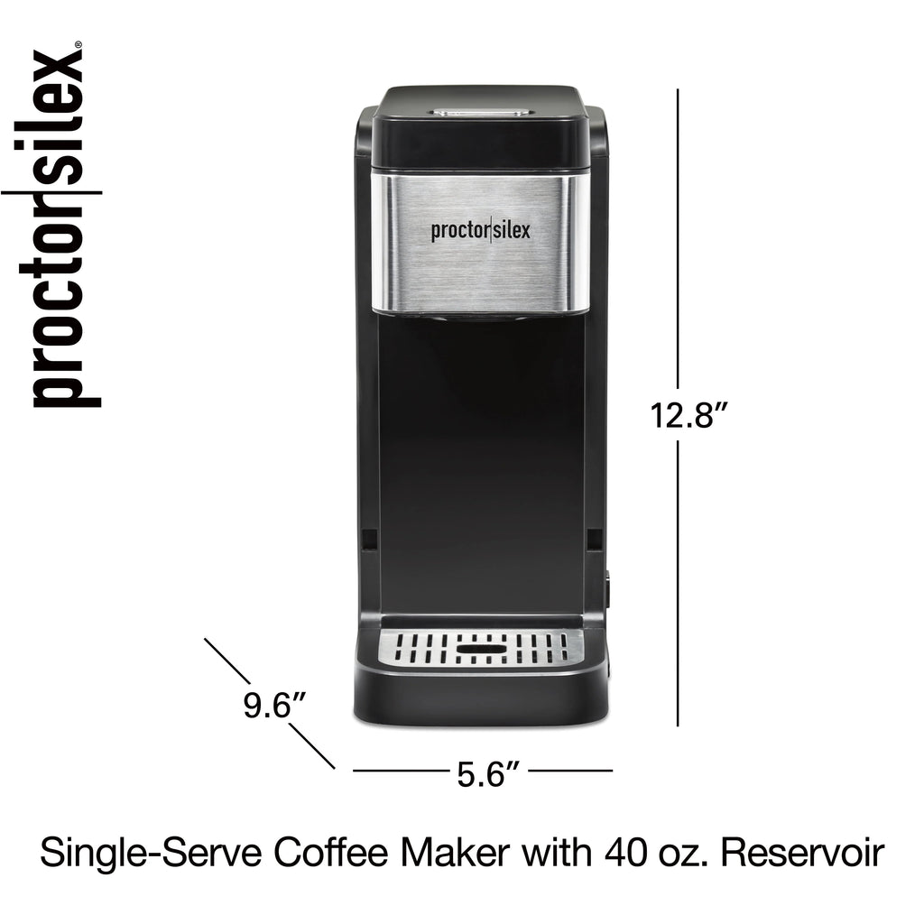 Single-Serve Coffee Maker, 40 oz. Reservoir, Black W971208