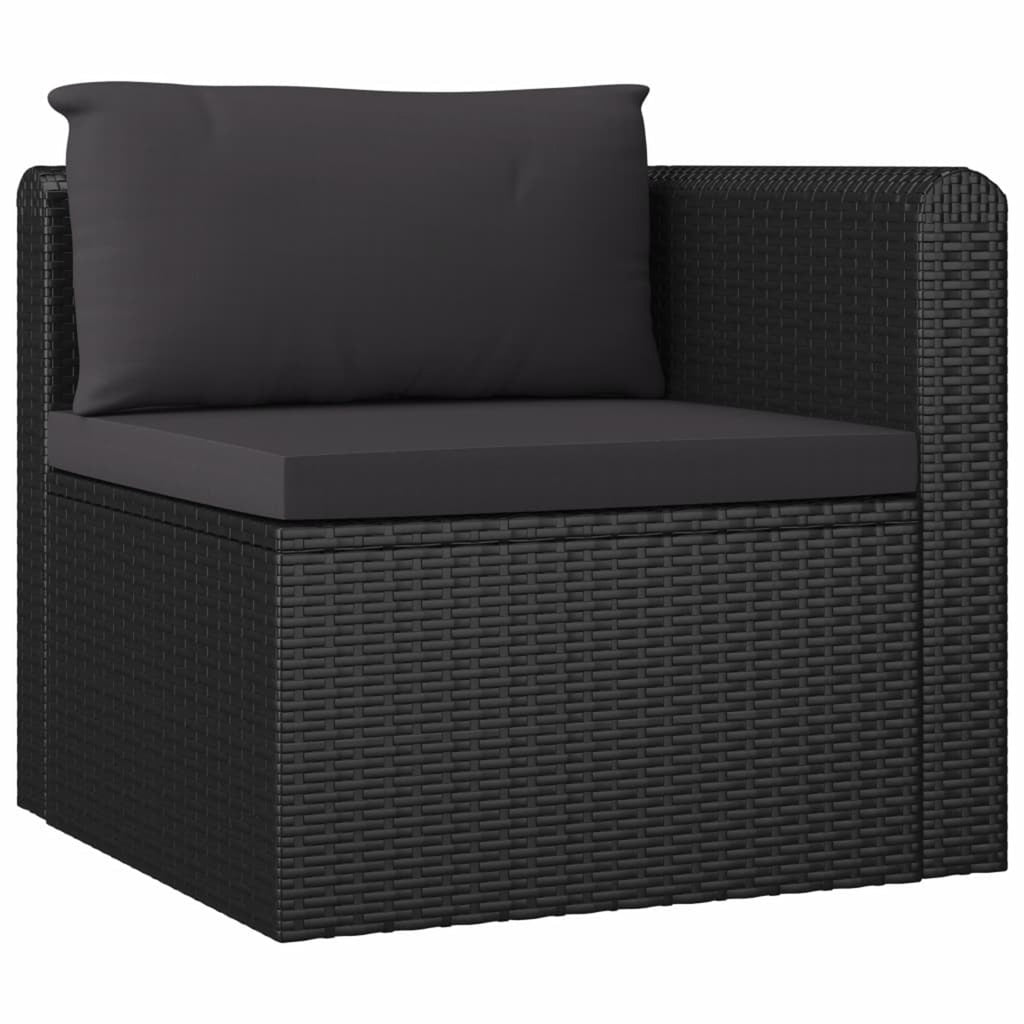 4 Piece Poly Rattan Patio Sofa Set with Cushions O11020
