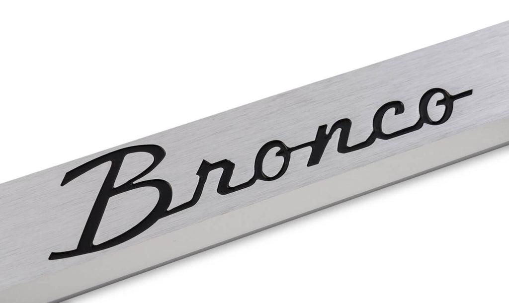 Door Sill Plates with Bronco Logo Billet Aluminum Pair Q258873